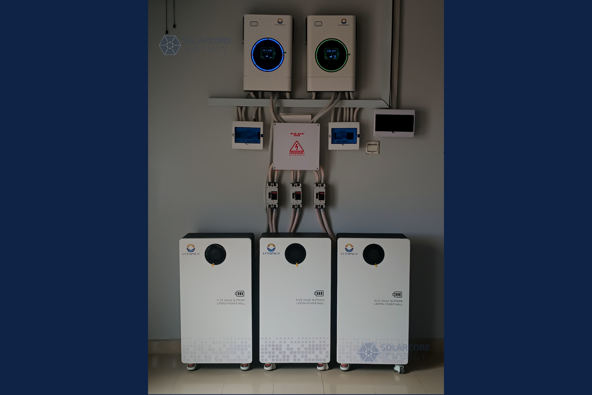 12kW solar hybrid inverter and 48kWh LFP battery installation at dental clinic in Ikate Lekki Lagos